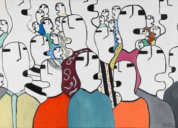 An artwork made by a visual artist with disabilities as part of the Traveling Art program